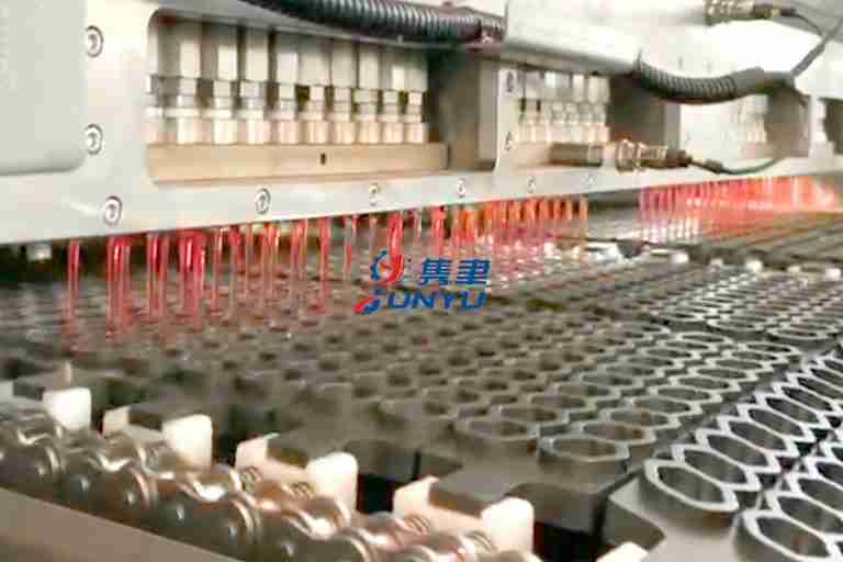 máquina de doces sem amido | linha de produção de pirulito de geléia e caramelo