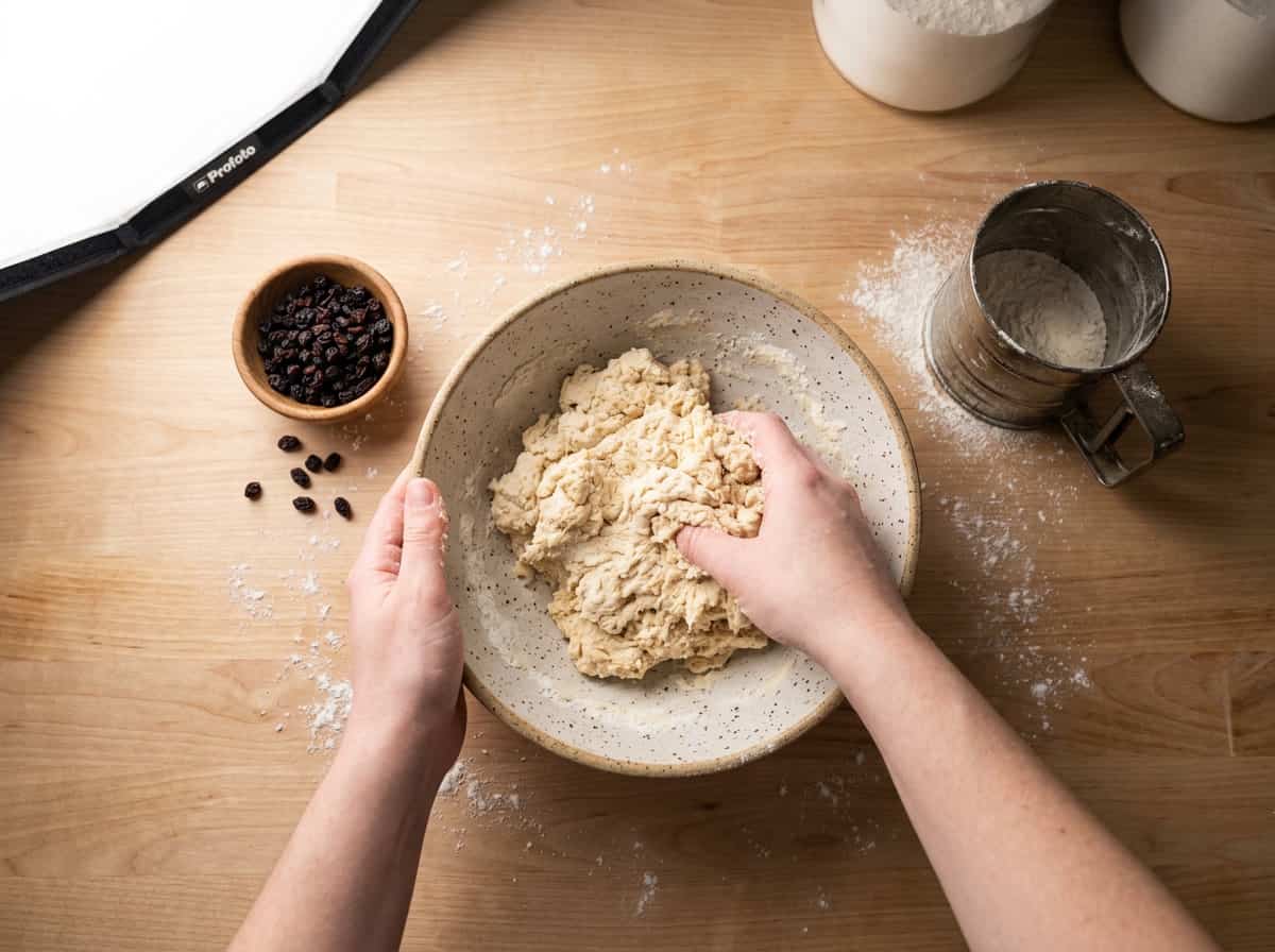 Как приготовить печенье Гарибальди — пошаговый процесс выпекания с раскаткой теста, слоением изюма и золотистым результатом на пергаменте