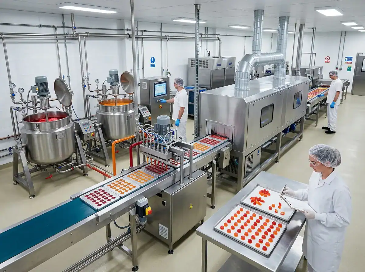 peelable gummy candy production workflow