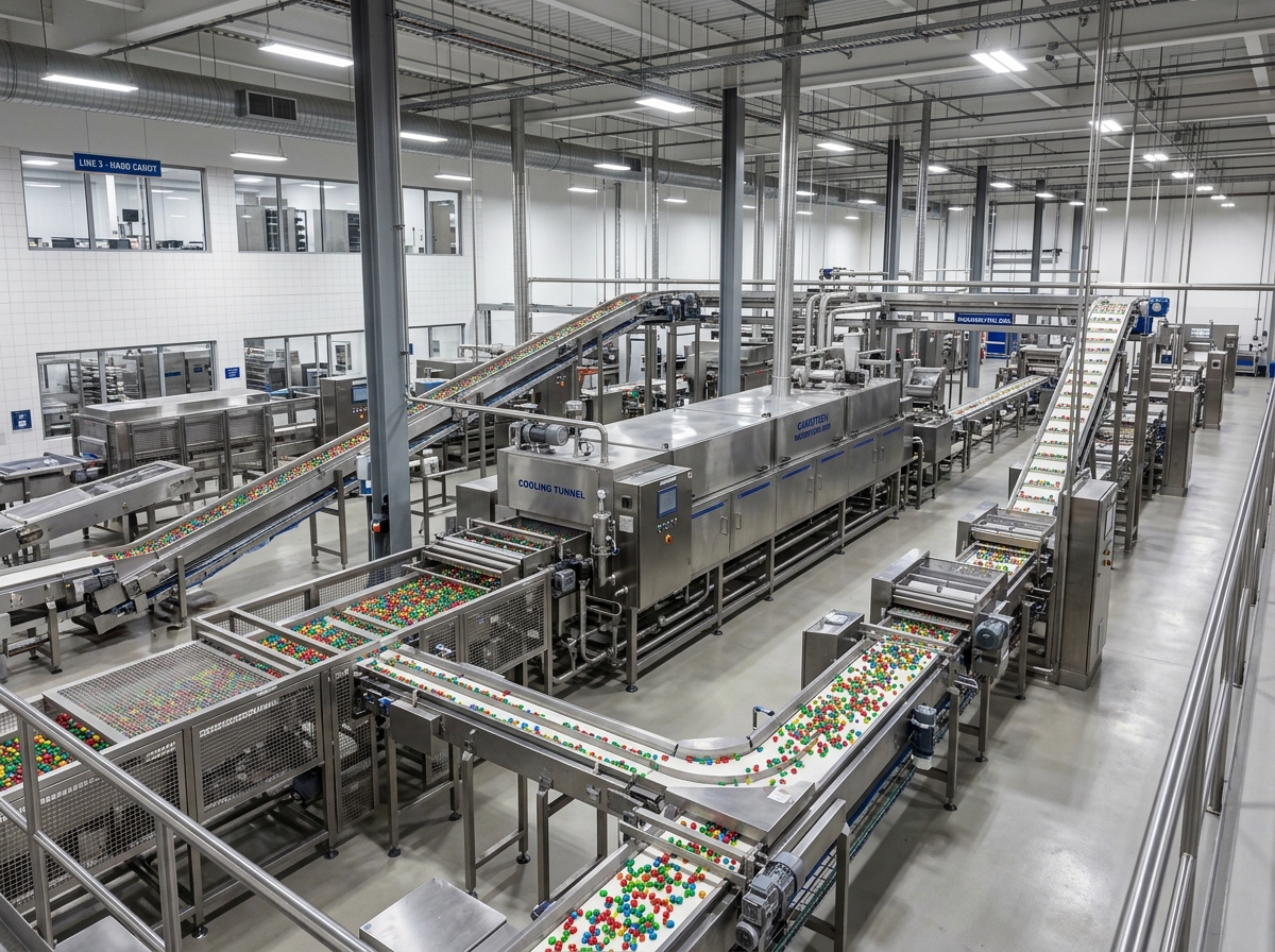 quand les guimauves ont-elles été inventées — diagramme du processus de fabrication étape par étape, de la cuisson du sucre à l'extrusion en passant par l'emballage