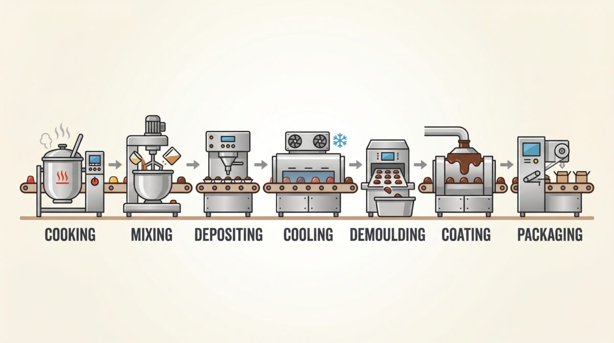 diagram lini produksi permen