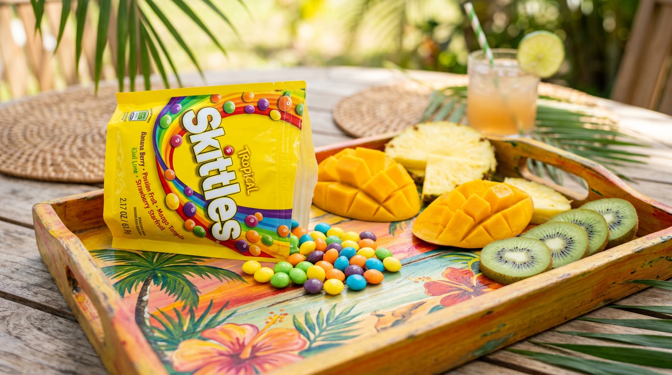 Skittles Tropicais Sem Glúten destaque